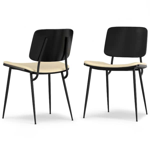 Simpli Home Hayley Cream Dining Chair (Set of 2)