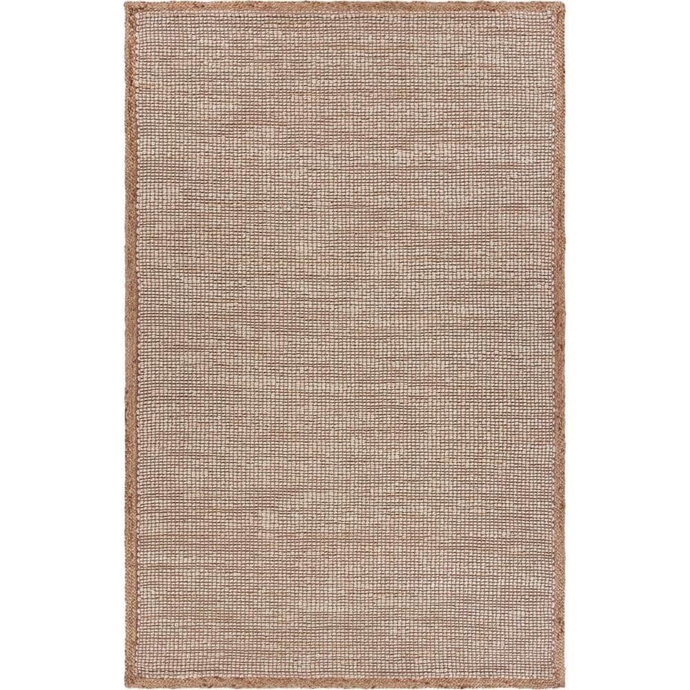 Classic Interwoven Jute Blend Area Rug 5 ft. x 7 ft. 9 in. Tan/Off-White