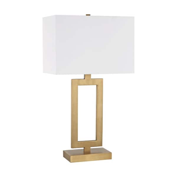 Titan Lighting Dromos 26 in. Antique Brass Table Lamp
