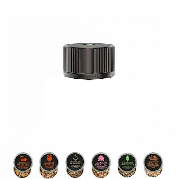 Clear Glass Electric Cocktail Smoker Kit with LED Lights and 8 Wood Chips for Whiskey and Bourbon (No Butane)