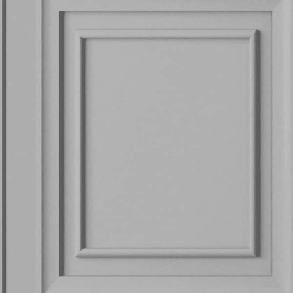 Laura Ashley Redbrook Wood Panel Silver Removable Wallpaper Sample