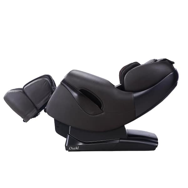 Faux Leather Reclining Massage Chair, Osaki Brown Faux Leather Reclining Massage Chair By Titan