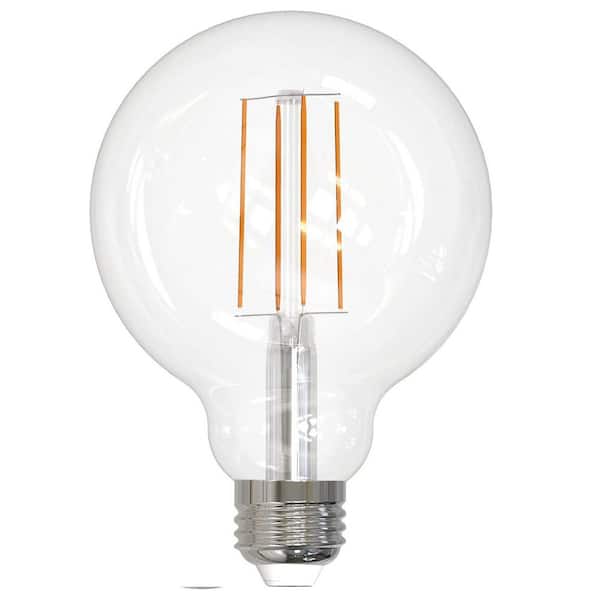Sunlite 100-Watt Equivalent G30 Edison Filament Globe E26 Base Dimmable LED Light Bulb in Soft White 2700K (4-Pack)