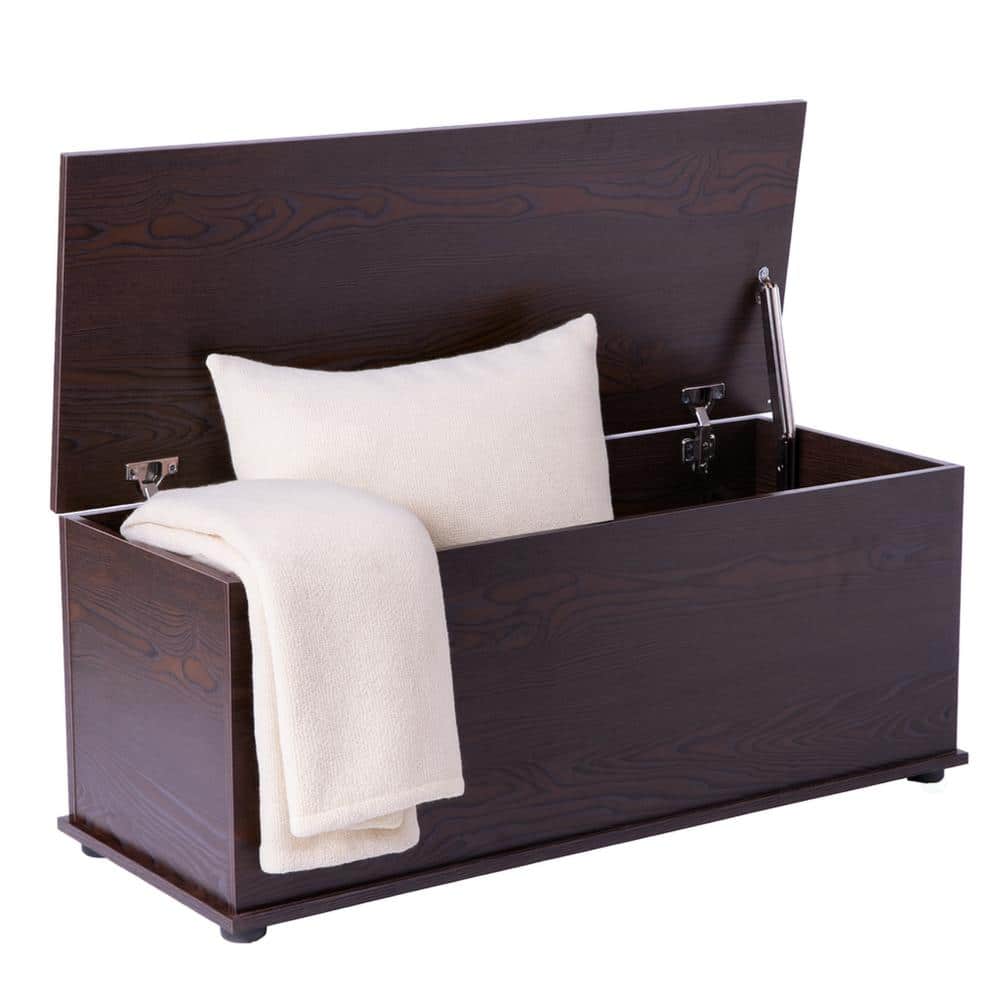 Basicwise Wooden End of Bed Storage Chest with Hinged Lid Multi-Purpose Blanket Trunk Coffee Table price history on PriceWatchPro