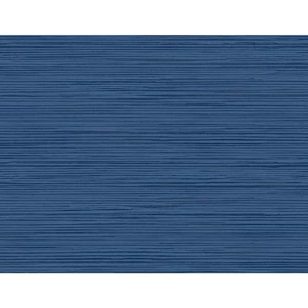 Seabrook Designs 60.75 sq. ft. Navy Blue Hillside Stringcloth Paper Unpasted Wallpaper Roll