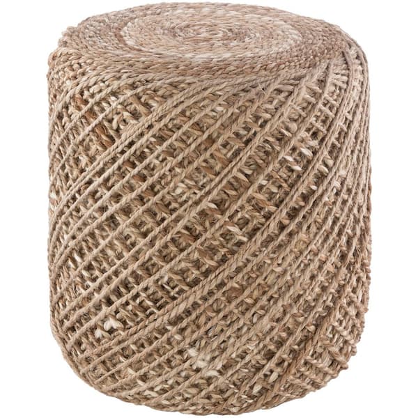 Livabliss Eoin Tan Accent Pouf