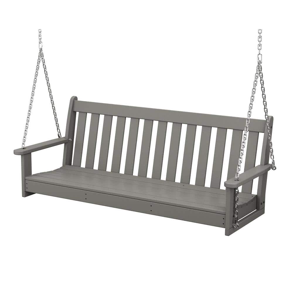 Slate Gray Polywood Lawson Outdoor Swing Chair
