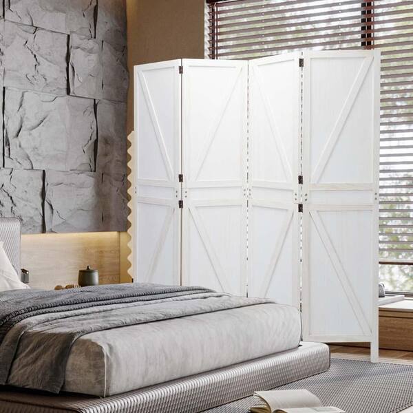 wetiny Cream White Wood room divider