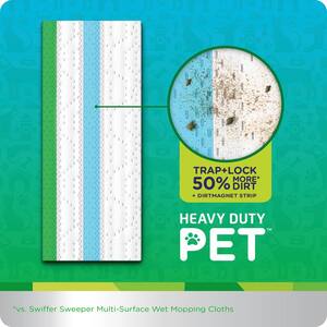 Heavy-Duty Pet Wet\Dry Floor Mopping Cleaning Starter Kit (1 Mop and 4 Pads, Case of 3)