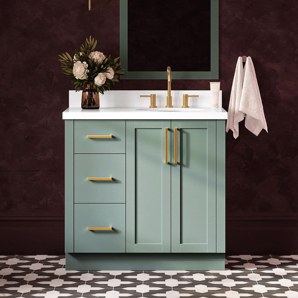 ARIEL Loren 36 in. Single Sink Freestanding Bathroom Vanity in