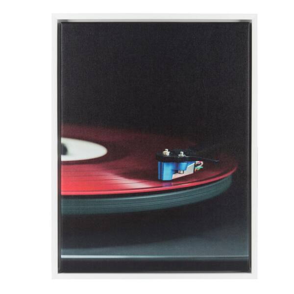 Kate and Laurel Sylvie "Red Vinyl" by F2Images Framed Canvas Wall Art
