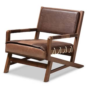 Rovelyn Brown and Walnut Fabric Chair
