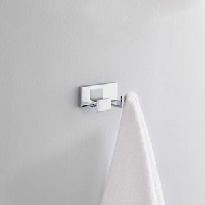 Vero Double Towel Hook Bath Hardware Accessory in Polished Chrome