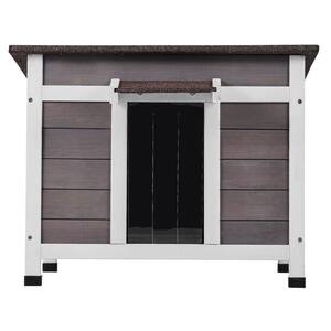 Outdoor Cat House Weatherproof, Feral Cat Shelter for Multiple Cats, Outdoor Wooden Cat Rabbit House with a Window