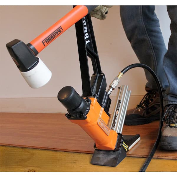 Freeman floor nailer air pressure gauge setup 70-100 PSI