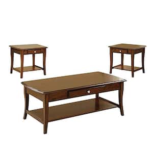 3-Piece Lincoln Park Dark Oak Table Set