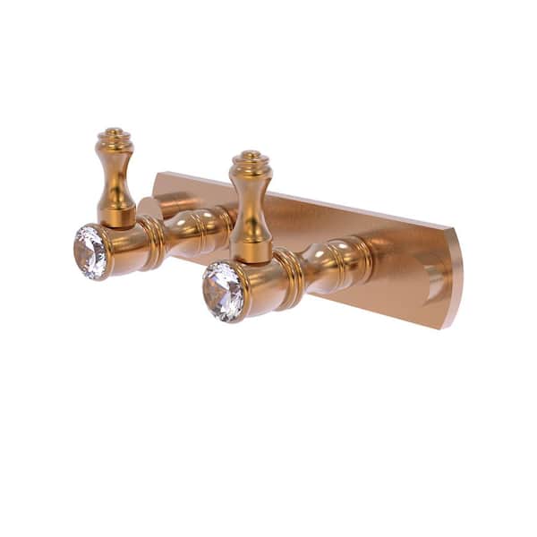 Allied Brass Carolina Crystal Collection J-Hook Robe/Towel Hook in Brushed Bronze