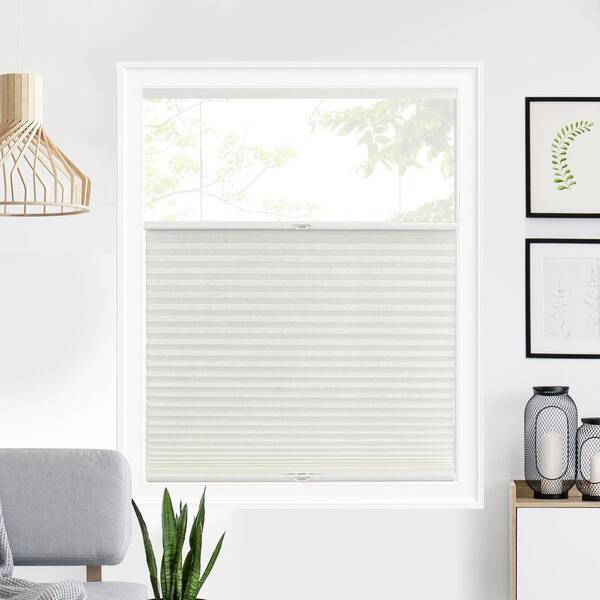 Chicology Cut-to-Size Pearl Cordless Top Down Bottom Up Light Filtering Polyester Cellular Shade 32 in. W x 84 in. L