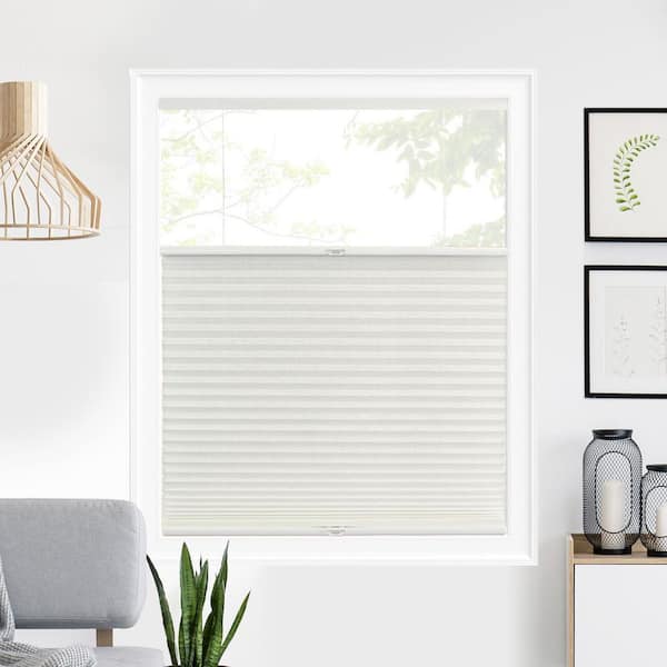Chicology Cut-to-Size Pearl Cordless Top Down Bottom Up Light Filtering Polyester Cellular Shade 57 in. W x 48 in. L