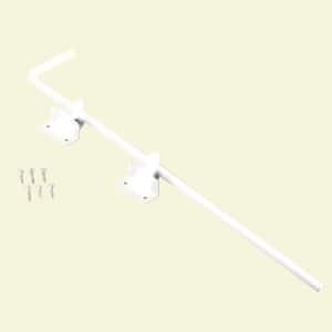 White Steel Fence Gate Cane Bolt