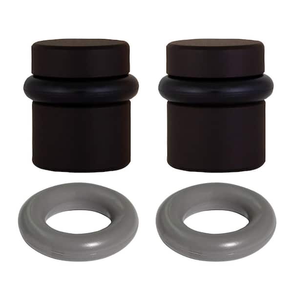 Design House Modern Cylindrical Floor Bumper Doorstop in Oil Rubbed Bronze (2-Pack)