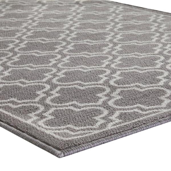 TrafficMaster Trellis Grey 2 ft. 6 in. x 4 ft. Accent Rug MT1004725 - The  Home Depot