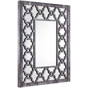 Medium Rectangle Grey Mirror (36 in. H x 27.5 in. W)