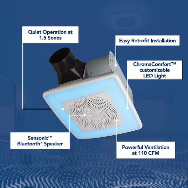 Broan-NuTone Sensonic Series 110 CFM Ceiling Bathroom Exhaust Fan