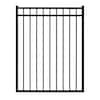 FORTRESS Versai Flat Top Design 5 ft. W x 4.5 ft. H Gloss Black Steel Fence Gate for Pool Application 713540544