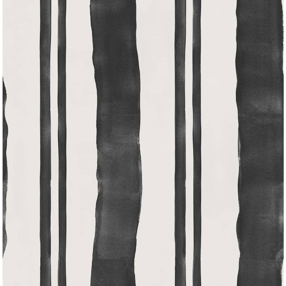 RoomMates Mr. Kate Winston Watercolor Stripe Black Peel and Stick