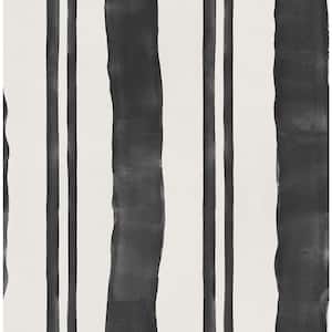 Mr. Kate Winston Watercolor Stripe Black Peel and Stick Wallpaper