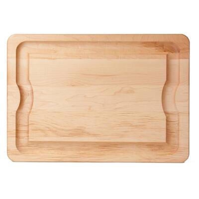BBQ 20 in. x 14 in. x 1 in. Maple Carving Board