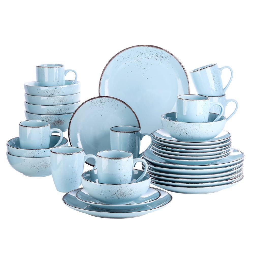 vancasso Navia Oceano Light Blue 32-Piece Ceramic Dinnerware Set w