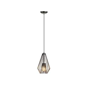 Quintus 1-Light Plated Bronze Mini Pendant with Steel Shade