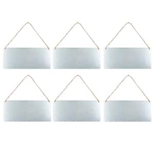 11 in. x 5 in. Project Craft Hanging Galvanized Metal Plaque for Signs and Decor (6-Pack)
