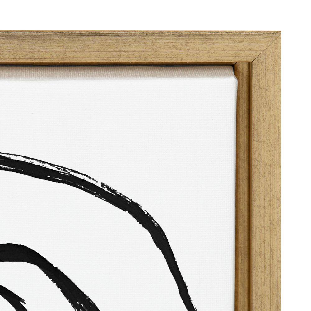 Gold Abstract Canvas Wall Art, 23x33, Lightweight Frame