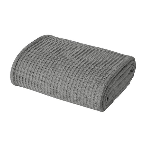 Modern Threads 100% Cotton Waffle Thermal Blankets Dk. Gray Twin