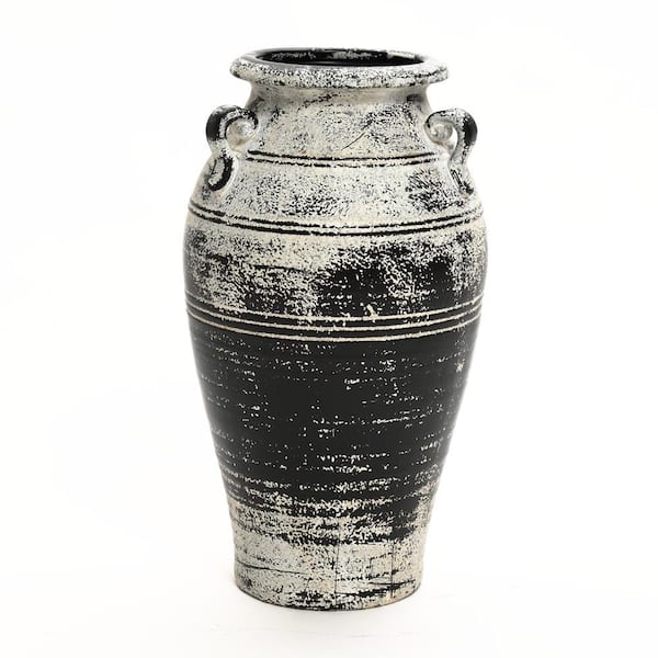 18.3 in. Mutli-Colored Ceramic Urn Vase