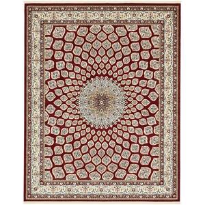 Narenj Nottingham Burgundy 8' 0 x 10' 0 Area Rug