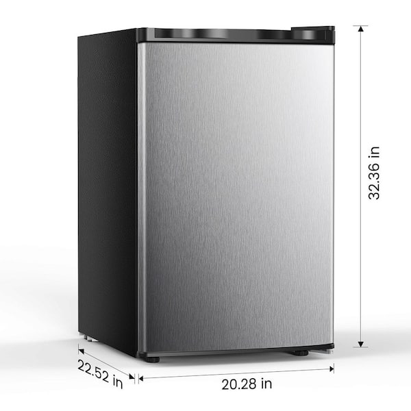 20.5 in. W 3.0 cu. ft. Upright Freezer Manual Defrost in Silver with Adjustable Temperature Controls