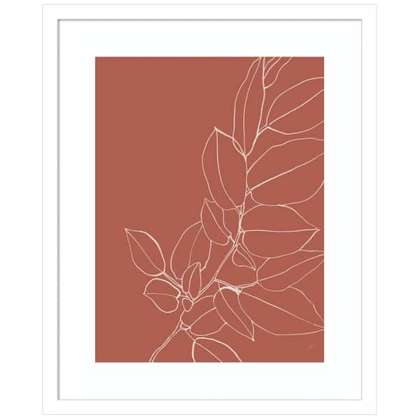 Amanti Art "Warm Magnolia Branch II" by Karyn Panganiban 1 Piece Wood Framed Giclee Nature Art Print 21-in. x 17-in.