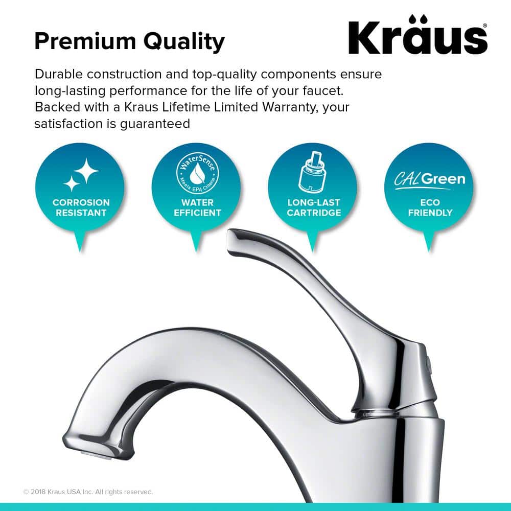 Elegant Arlo 12" Chrome Single-Handle Vessel Bathroom Faucet