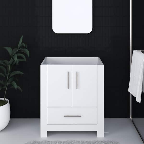 VOLPA USA AMERICAN CRAFTED VANITIES Boston 30 in. W x 20 in. D x 34 in. H Bath Vanity Cabinet without Top in White