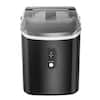 SIMZLIFE 9.45 in. 34 lb. /24H Nugget Ice Countertop Portable Ice Maker in Black, Ready in 6 Mins, Auto-Cleaning, with Handle ZX-IM-12S-S-HD