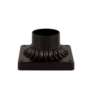 Canby 5.5 in. Rubbed Oil Bronze Square Pier Mount Base for 3 inch Post Top Mounts