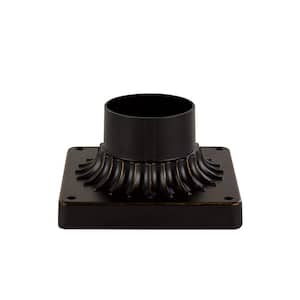 Canby 5.5 in. Rubbed Oil Bronze Square Pier Mount Base for 3 inch Post Top Mounts
