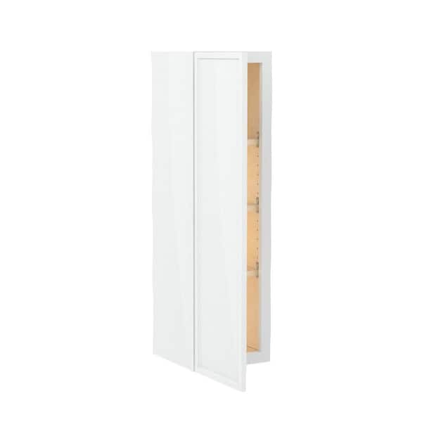 Home Decorators Collection Franklin 15 in. W x 12 in. D x 42 in. H Assembled Plywood Wall Kitchen Cabinet in Vesper White with Soft Close