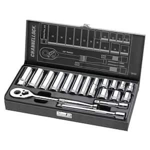 3/8 in. Drive Metric Socket Set (18-Piece)