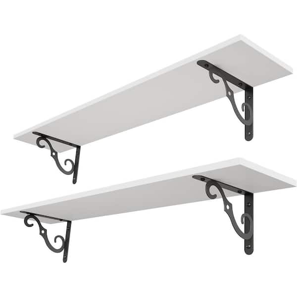 Unbranded 39.4 in. W x 7.9 in. D White Decorative Wall Shelf