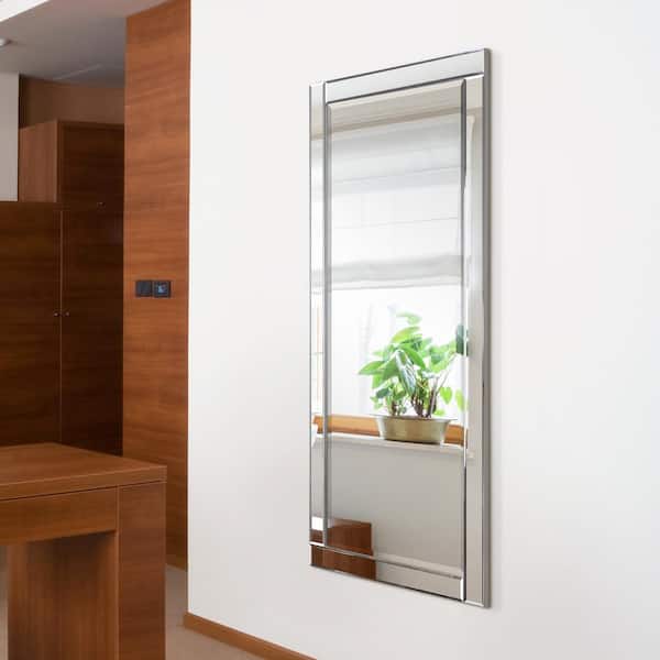 Large Rectangle Clear Beveled Glass Contemporary Mirror (54 in. H x 24 in. W)